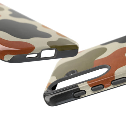 Retro Abstract Camouflage Phone Case — Earth Tone Tough Case
