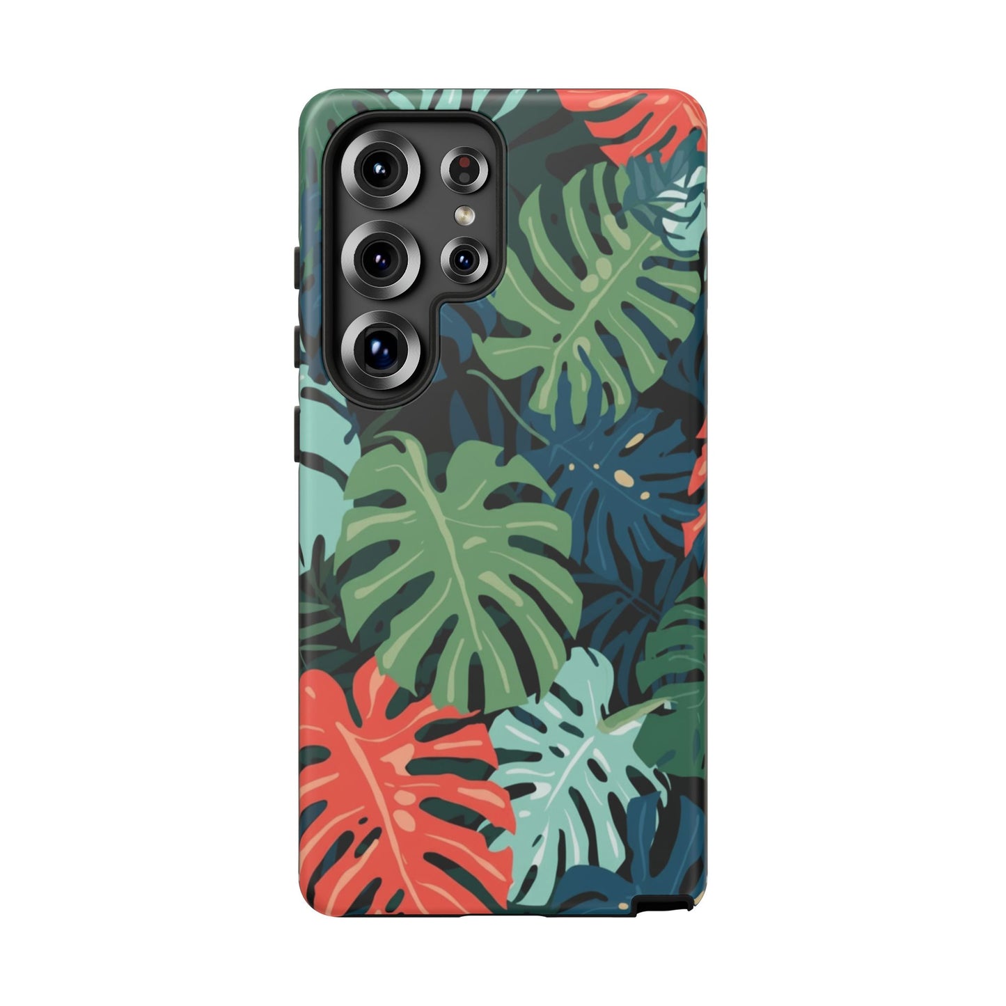 Tropical Monstera Phone Case — Colorful Leaf Protective Tough Case