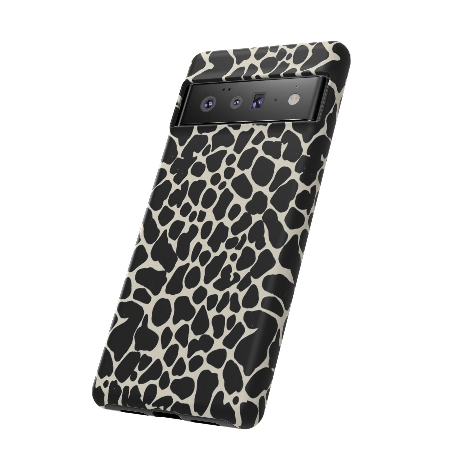 Black and White Cowhide Phone Case — Protective Tough Case