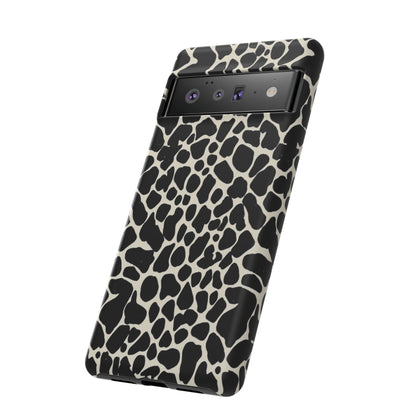 Black and White Cowhide Phone Case — Protective Tough Case
