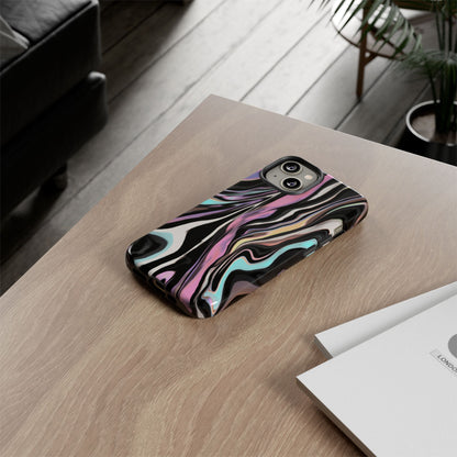 Abstract Marble Tough Phone Case — Pastel Swirl Protective Cover