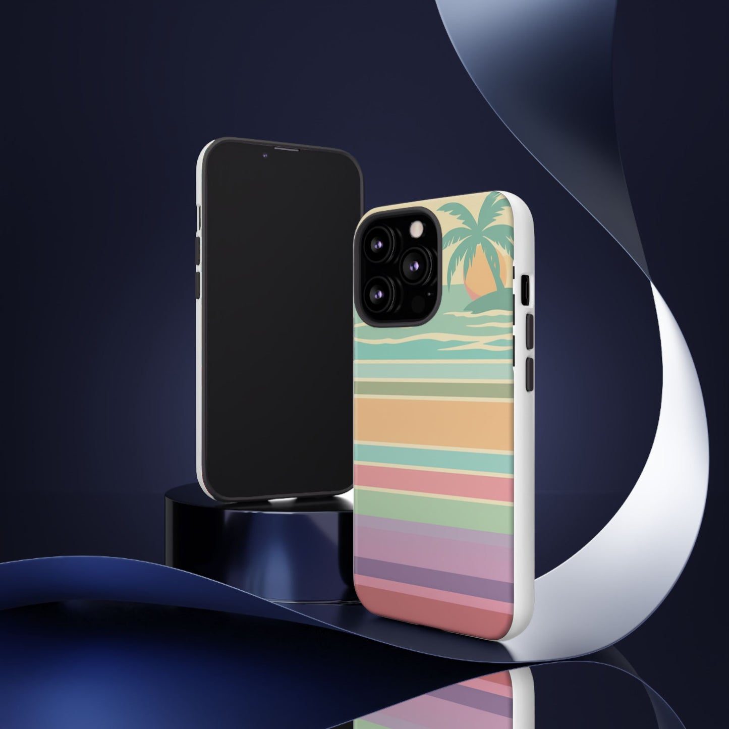 Tough Case — Retro Pastel Sunset Palm Tree Phone Case