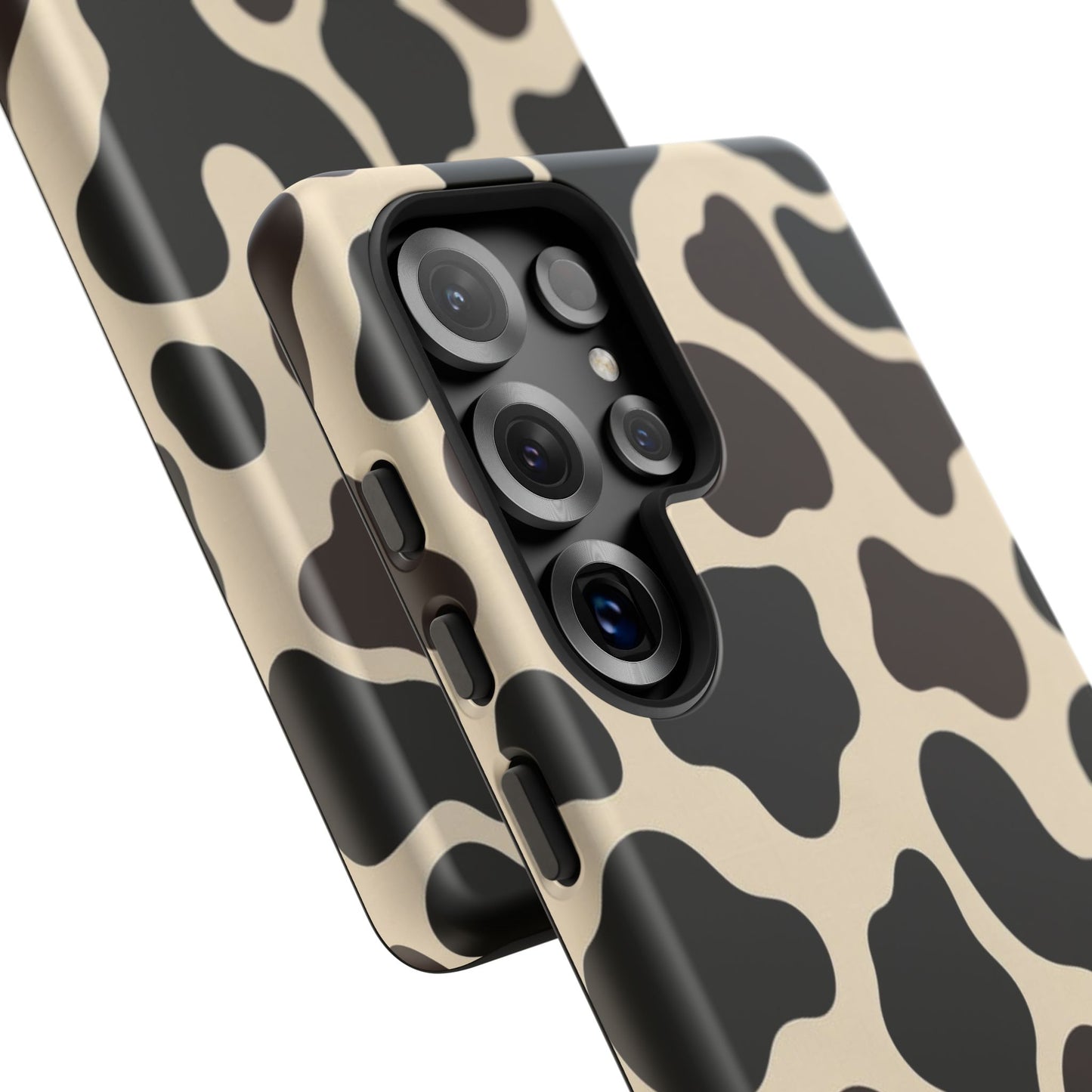 Cow Print Phone Case — Black & Cream Protective  Case