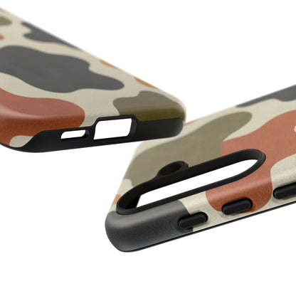 Retro Abstract Camouflage Phone Case — Earth Tone Tough Case