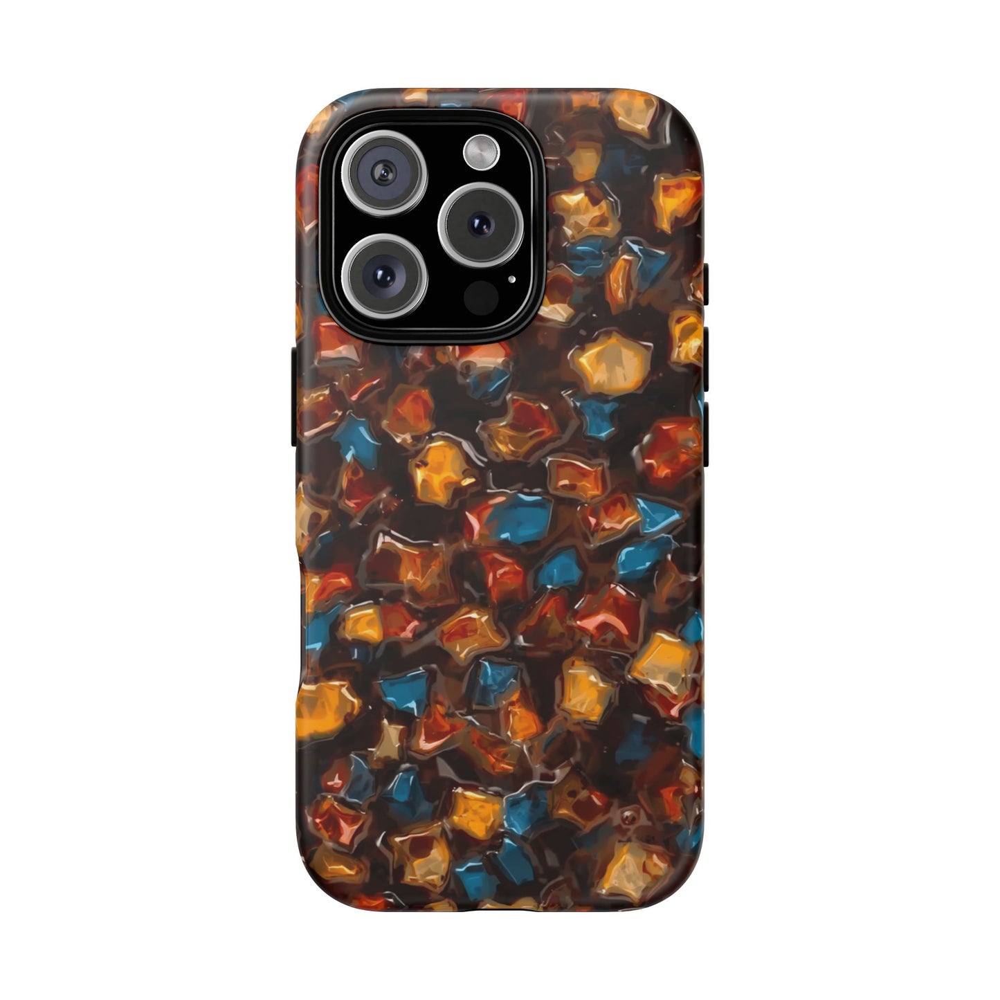 Phone Case - Amber Tortoiseshell Mosaic Protective Cover