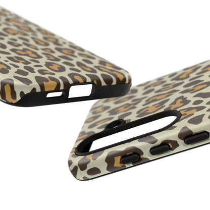 Leopard Print Tough Phone Case — Durable Protective Animal Print Case