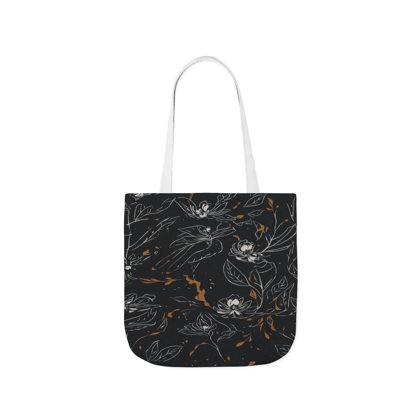 Floral Noir Canvas Tote