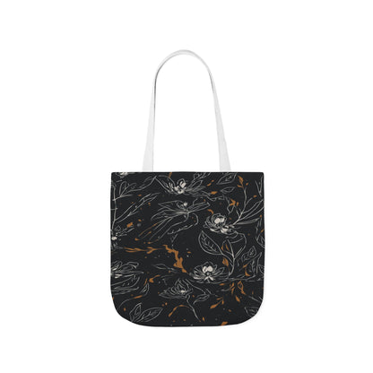 Floral Noir Canvas Tote