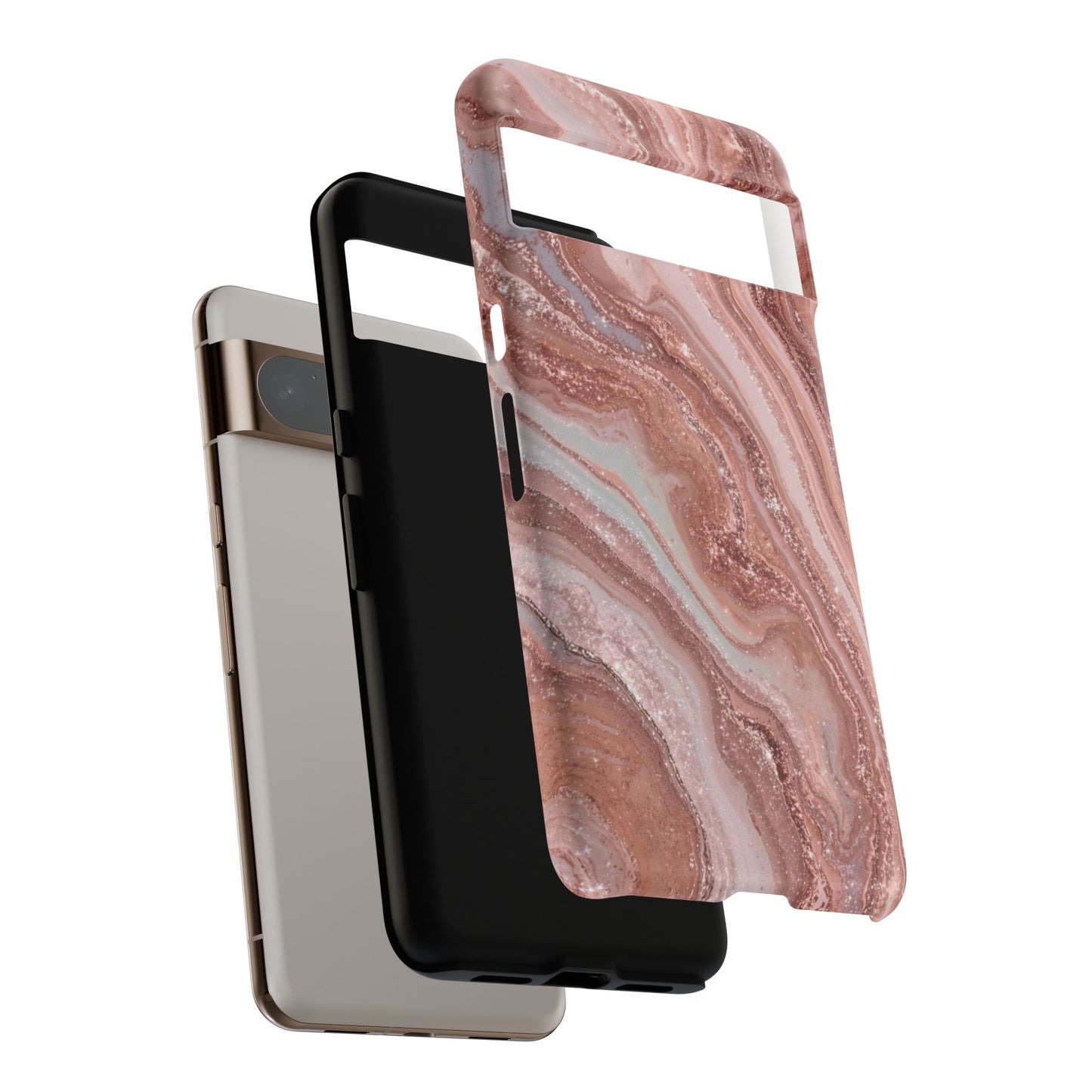 Rose Gold Marble Tough Phone Case