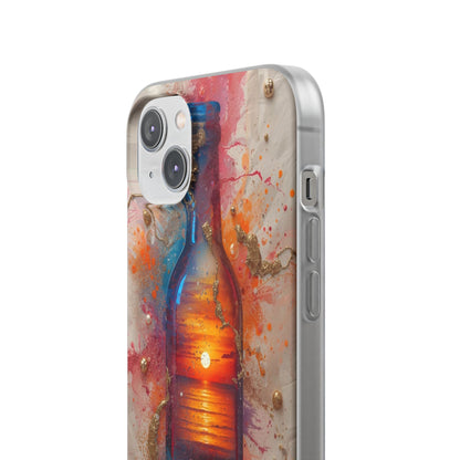 Copy of Floral Holographic Phone Case — Iridescent Leaves & Flowers Flexi Case