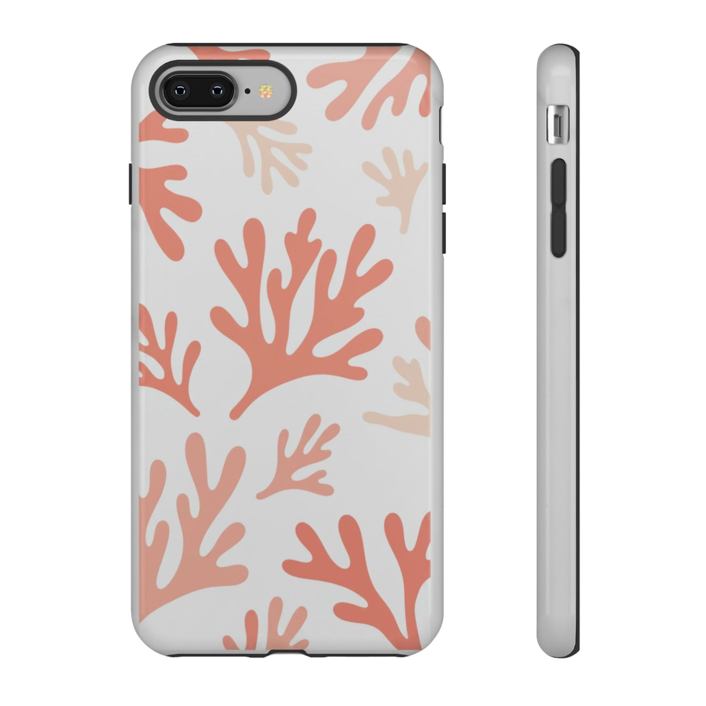 Coral Reef Pattern Tough Phone Case — Pink Beachy Protective Cover