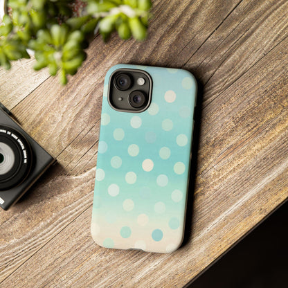 Abstract Palm Tough Phone Case — Minimal Coastal Blue Protective Cover