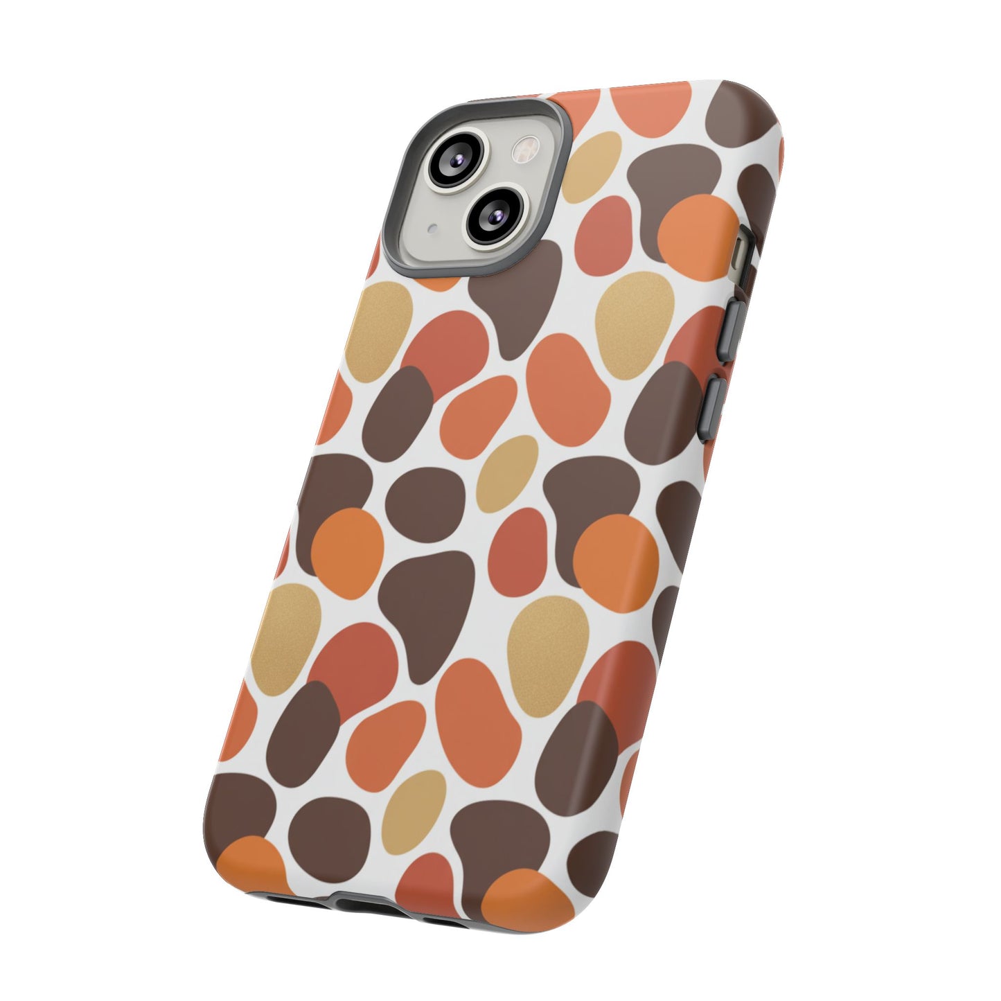 Phone Case — Retro Pebble Pattern in Warm Autumn Colors