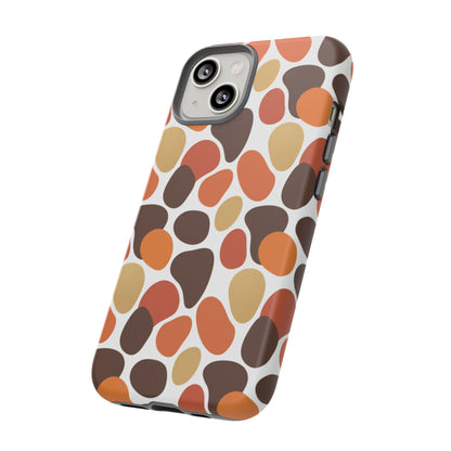 Phone Case — Retro Pebble Pattern in Warm Autumn Colors