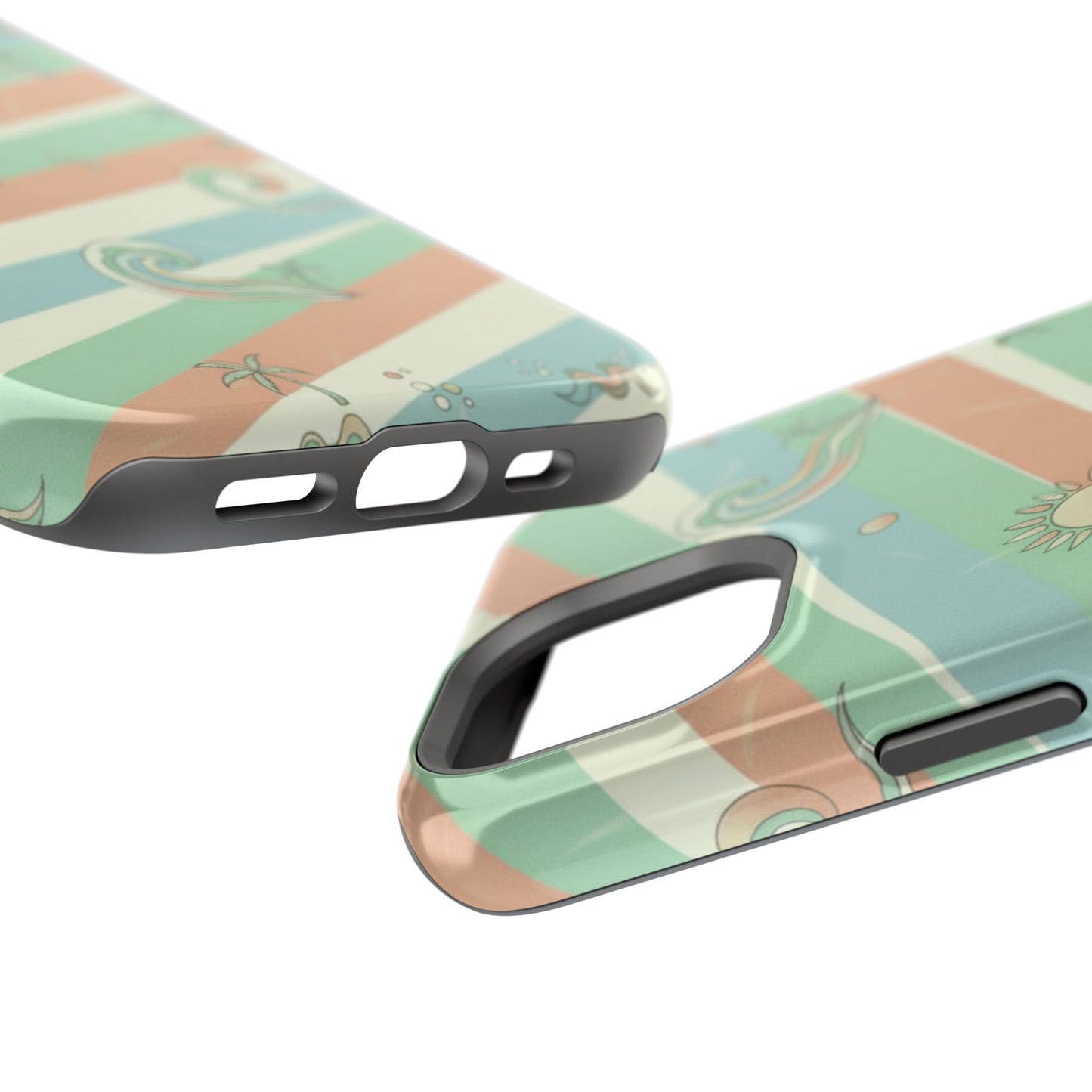 Magnetic Impact-Resistant Phone Case — Retro Surf Stripes