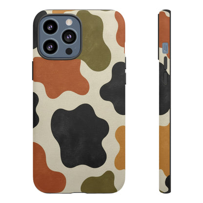 Retro Abstract Camouflage Phone Case — Earth Tone Tough Case