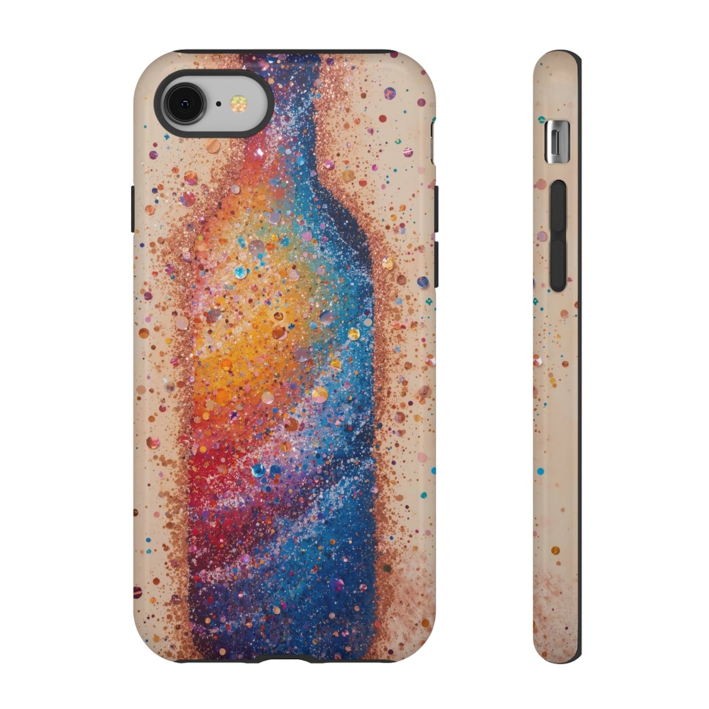 Galaxy Bottle Tough Phone Case — Colorful Nebula Splash iPhone Cover