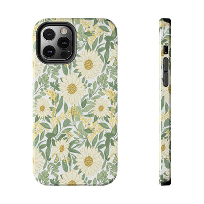 Daisy Meadow Tough Phone Case — Floral Protective Phone Cover