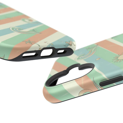 Magnetic Impact-Resistant Phone Case — Retro Surf Stripes
