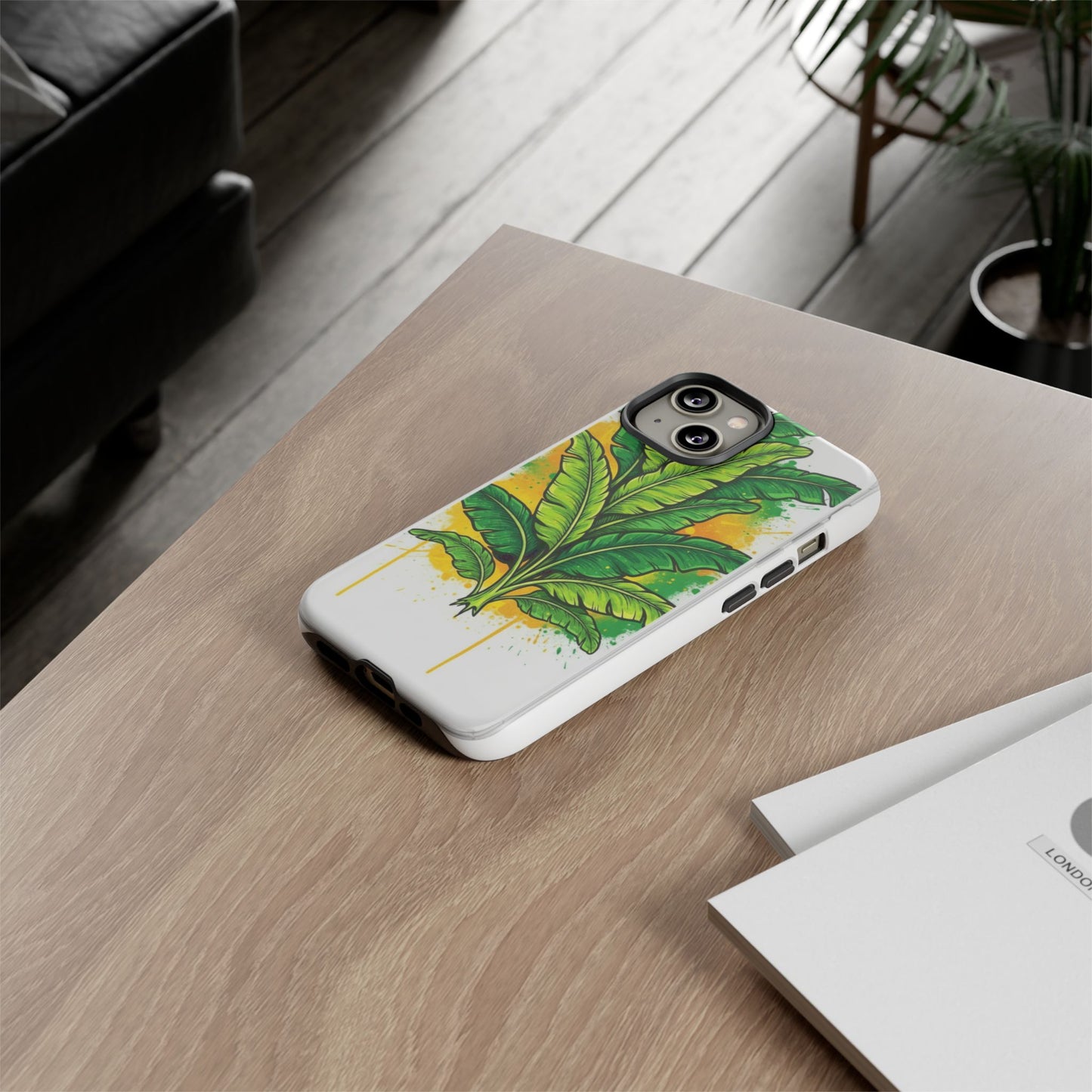 Tropical Banana Leaf Phone Case — Vibrant Green Plant Protector