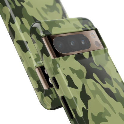 Camo Tough Phone Case — Military Green Protective iPhone Cover