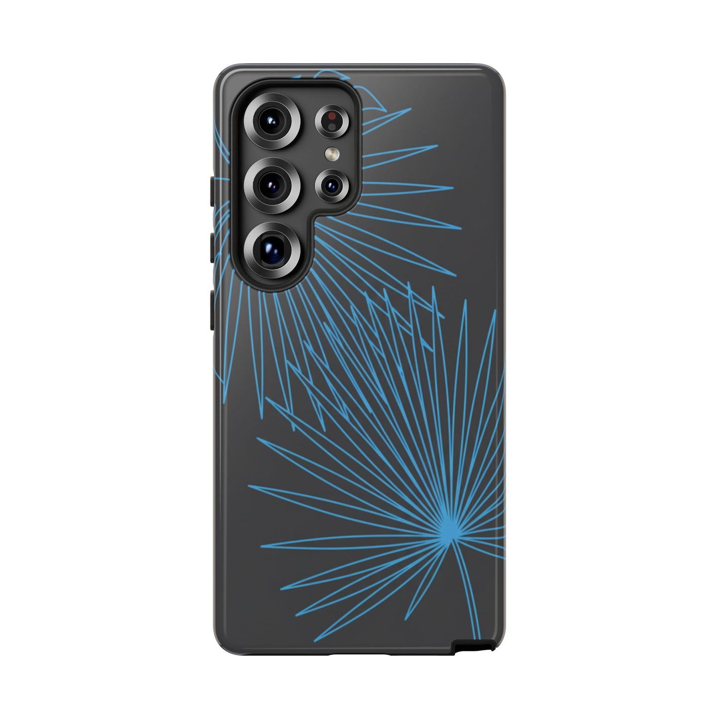 Blue Dandelion Burst Tough Phone Case — Protective Floral iPhone Cover