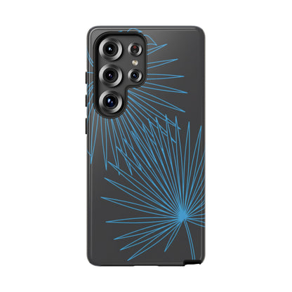 Blue Dandelion Burst Tough Phone Case — Protective Floral iPhone Cover