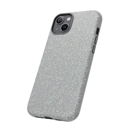 Glitter Silver Tough Phone Case — Sparkling Protective Phone Case