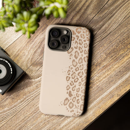 Phone Case – Beige Leopard Print Protective Cover
