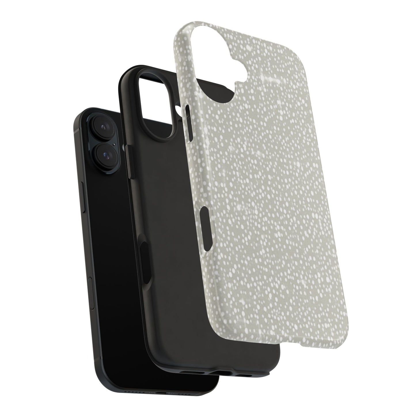 Speckled Gray Tough Phone Case — Protective Shockproof iPhone Cover