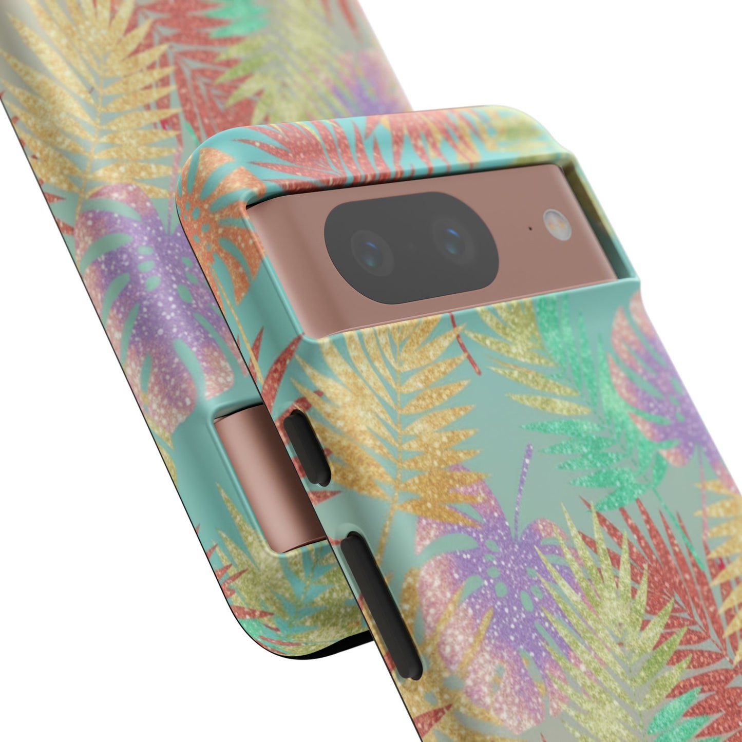 Tropical Palm Leaf Tough Phone Case – Colorful Pastel Botanical Protection