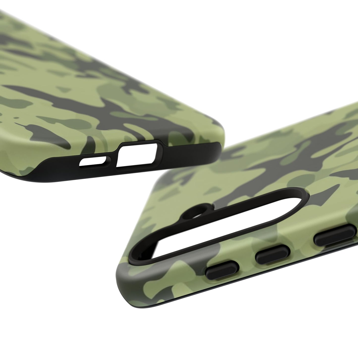 Camo Tough Phone Case — Military Green Protective iPhone Cover
