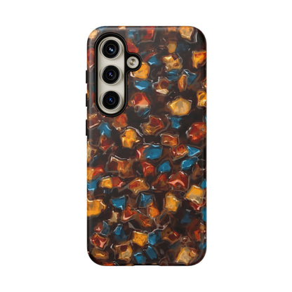 Phone Case - Amber Tortoiseshell Mosaic Protective Cover