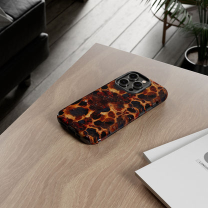 Tortoiseshell Phone Case — Protective iPhone Cover with Classic Amber Pattern
