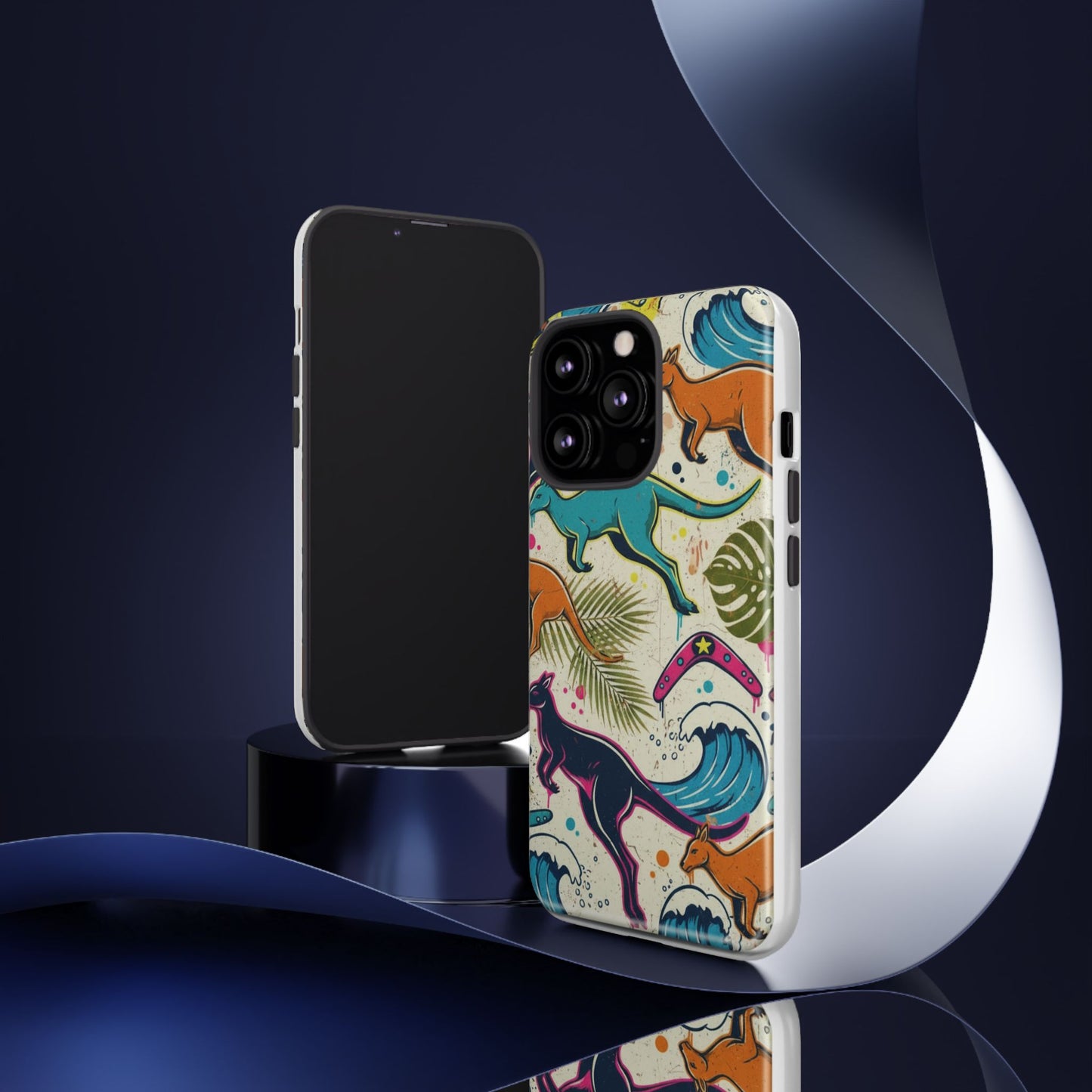 Tough Cases — Colorful Surfing Kangaroo Phone Case