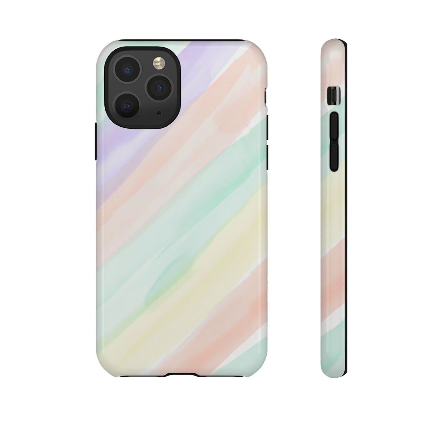 Pastel Watercolor Stripe Tough Phone Case