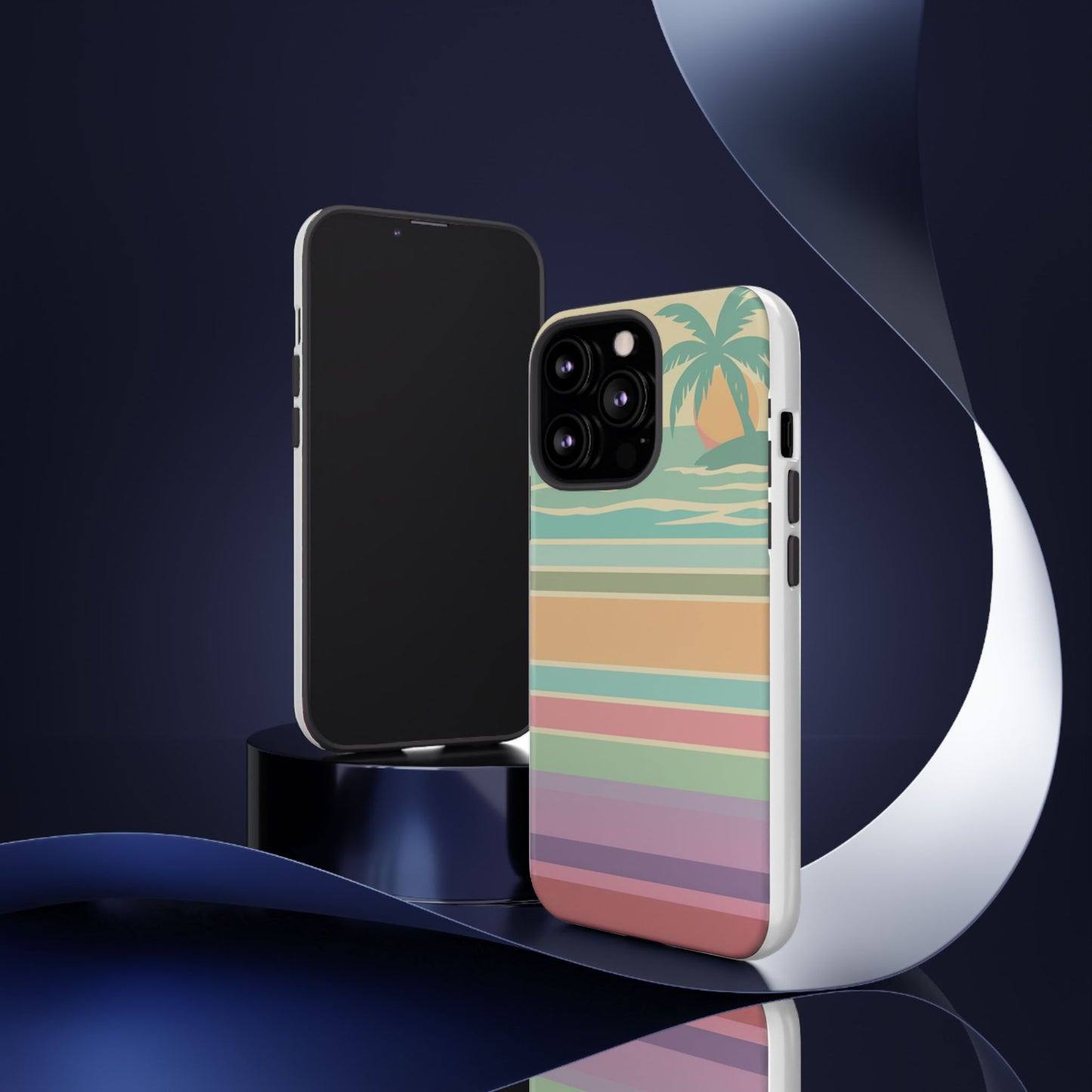 Tough Case — Retro Pastel Sunset Palm Tree Phone Case