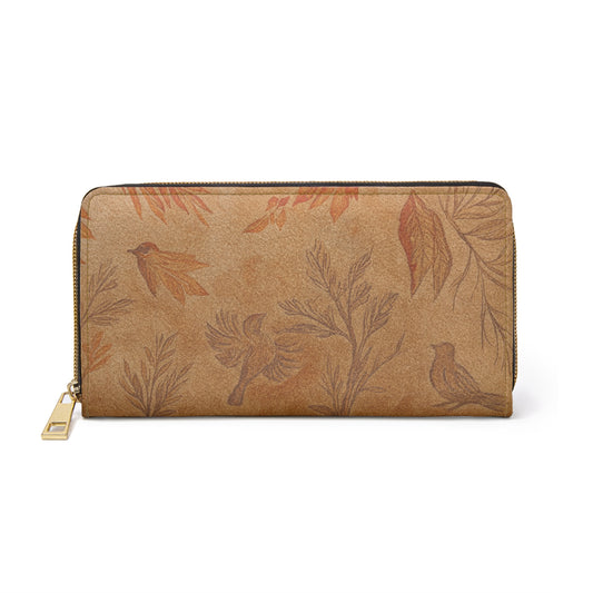Women's Botanical Wallet - Modern Zippered Wallet