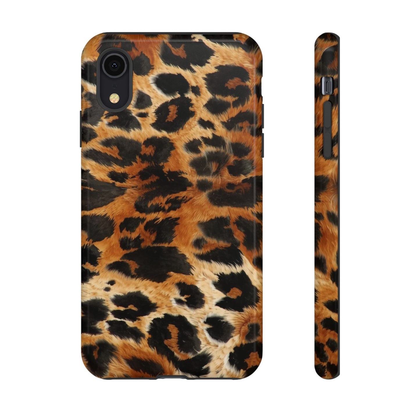 Leopard Print Tough Phone Case – Rugged Protective iPhone Cover