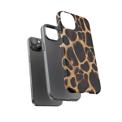 Phone Case — Brown Leather Dot Texture Rugged Protective Cover