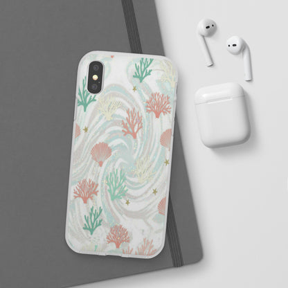 Pastel Seashell Phone Case — Coral Reef Wave iPhone Cover