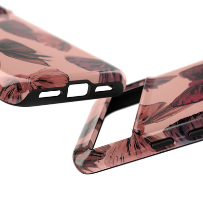 Bow Pattern Tough Phone Case — Pink Watercolor Bows Protective iPhone Cover