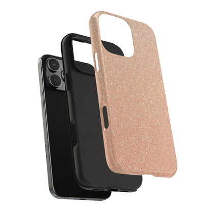 Glitter Rose Gold Tough Phone Case — Sparkling Protective iPhone Cover