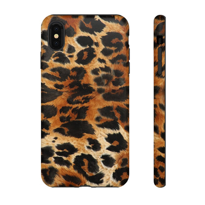 Leopard Print Tough Phone Case – Rugged Protective iPhone Cover