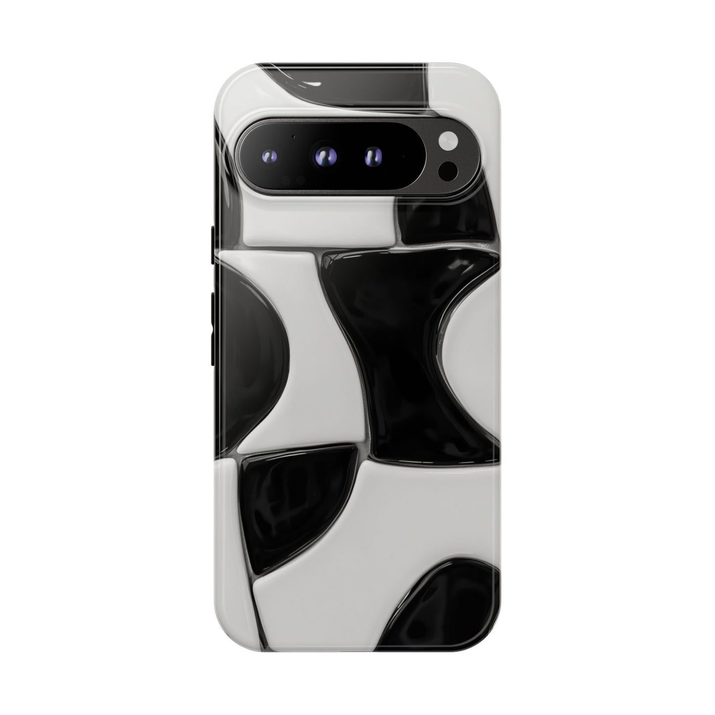 Black & White Abstract Pattern Tough Phone Case