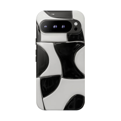 Black & White Abstract Pattern Tough Phone Case