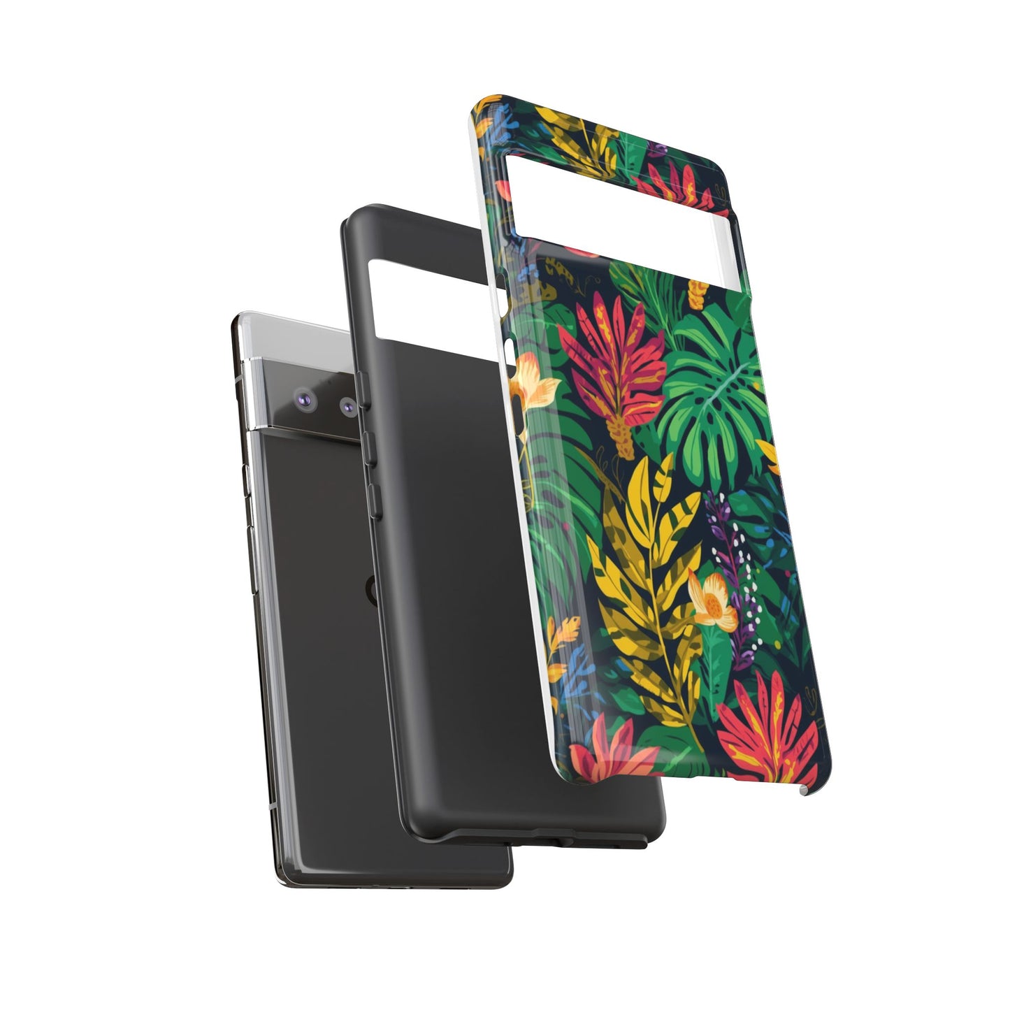 Tropical Floral Phone Case — Vibrant Jungle Leaf Protective Cover