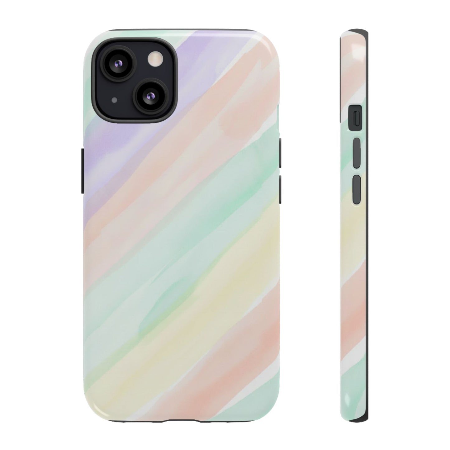 Pastel Watercolor Stripe Tough Phone Case