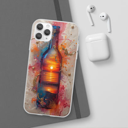 Copy of Floral Holographic Phone Case — Iridescent Leaves & Flowers Flexi Case