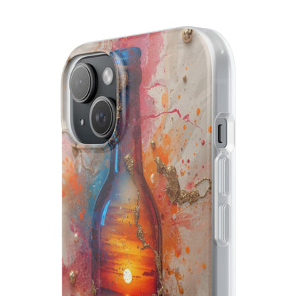 Copy of Floral Holographic Phone Case — Iridescent Leaves & Flowers Flexi Case